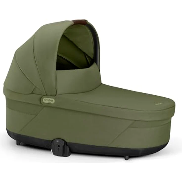 CYBEX Gold COT S LUX Kinderwagenaufsatz, Bequeme Babywanne für Neugeborene bis 6 Monate, Moss Green, für CYBEX Balios S Lux und Talos S Lux, mit XXL-Sonnenverdeck und Tragegriff – Bild 1