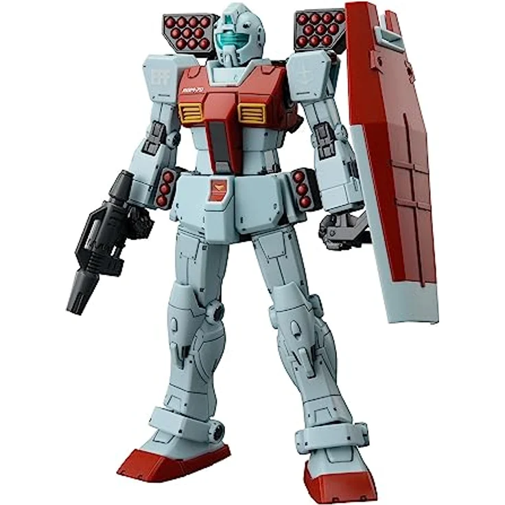 Bandai Hg 1/144 Rgm-79 Gm, Modellbausatz mit Schulterkanone und Raketenkapsel, original Markierungsaufkleber – Bild 1