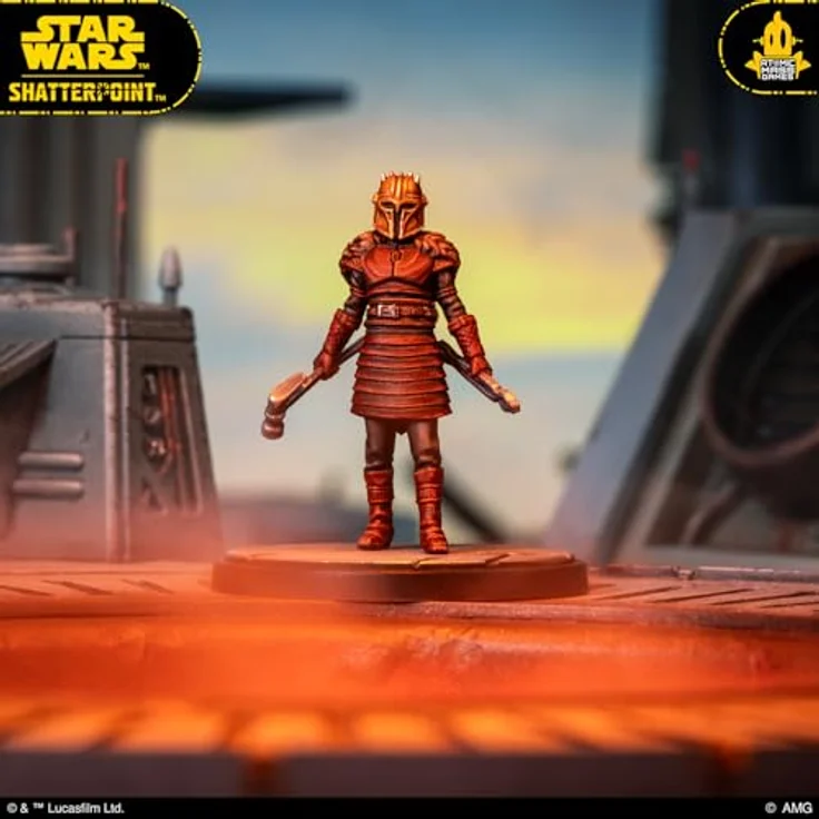 Atomic Mass Games AMGD1042 - Star Wars: Shatterpoint - This Is The Way Squad Pack, Skirmish-Miniaturenspiel mit 3 Mandalorianern, Polnisch, für 2 Spieler ab 14 Jahren – Bild 8