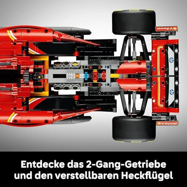 LEGO Technic Ferrari SF-24 F1 Rennauto 42207, Bausatz mit 1.362 Teilen, rot, Maßstab 1:8, authentische Details und Funktionen – Bild 6