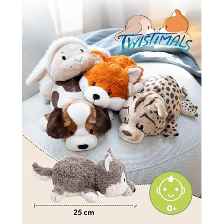 NICI Kuscheltier Schaf und Wolf, 25 cm Wendefunktion Plüschtier aus flauschigem Plüsch – Bild 2