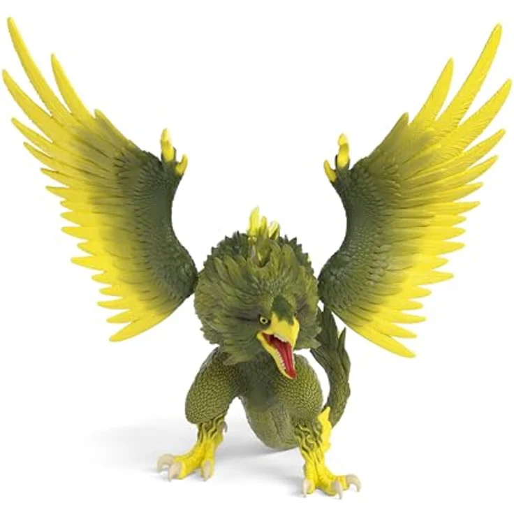 Schleich Dschungelgreifvogel, Eldrador Creatures, flexibles Spielzeug mit schillerndem Grün- und Gelbgefieder, 17 x 22 x 21 cm – Bild 4