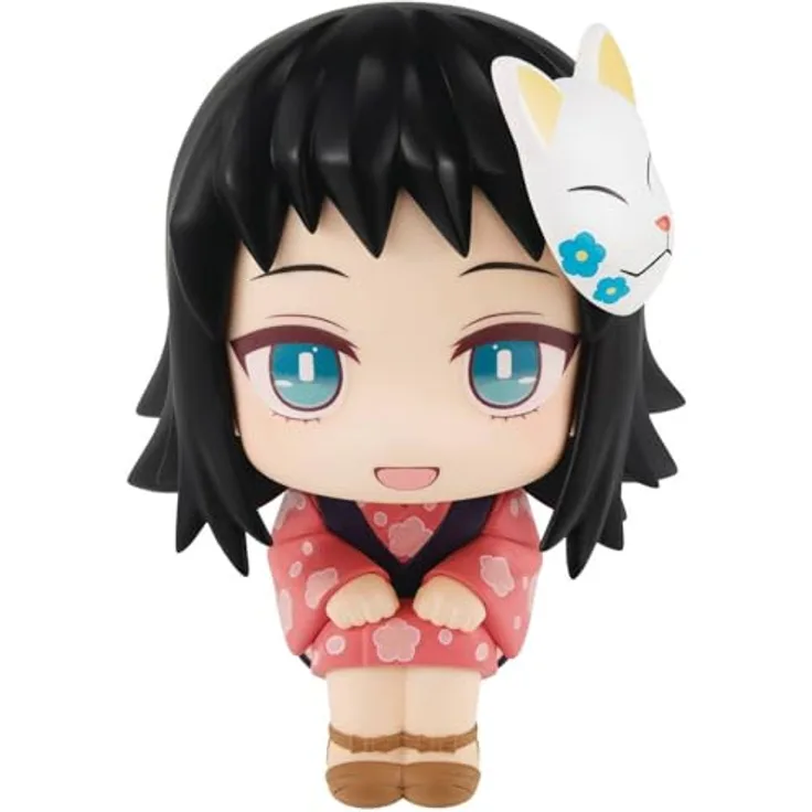 MegaHouse - Demon Slayer Look Up Series Makomo PVC Figure, 11 cm große Sammelfigur aus PVC, bedruckte Fensterbox