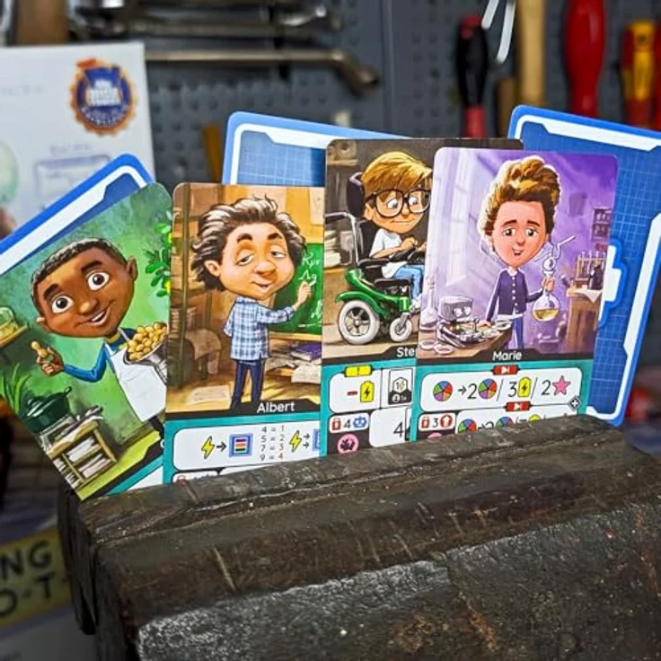 SPIEL DAS! Verlag Raising Robots, Kennerspiel ab 14 Jahren für 1-6 Spieler, strategieschrittbasierte Brettspiel mit 14 Erfindern und 96 Robotern – Bild 7