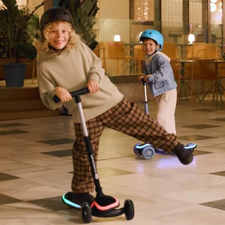 Kinderkraft RAKET Kinderroller, Scooter mit LED Rädern, höhenverstellbarem Lenker und modernem Design, rosa – Bild 3