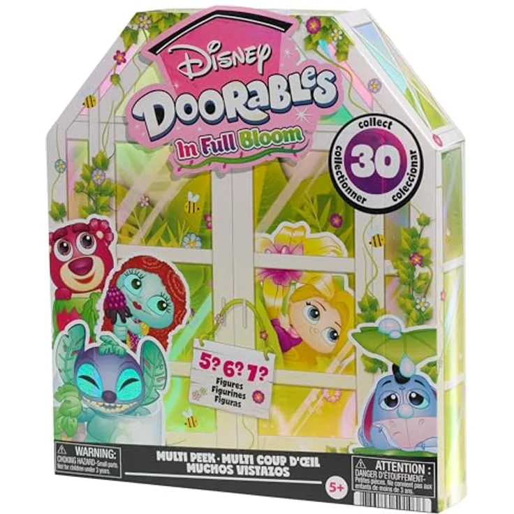 Disney Doorables In Full Bloom Multi Peek, 4-cm Sammelfiguren-Set mit 5-7 Figuren, Zubehör und Checkliste, sammelbare Disney Charaktere für Kinder ab 5 Jahren