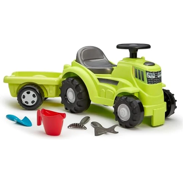 Ecoiffier Spielzeug 4359 Rutschauto Traktor mit Anhänger 85 cm und Zubehör - Spiel Pein Air - von 12 bis 36 Monaten, Made in Frankreich – Bild 1