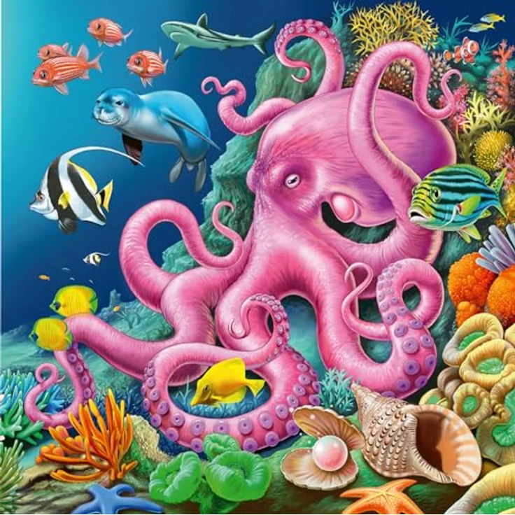 Ravensburger Kinderpuzzle - 12000859 Bezaubernde Unterwasserwelt - 3x49 Teile Puzzle für Kinder ab 5 Jahren, inklusive Mini-Poster – Bild 2