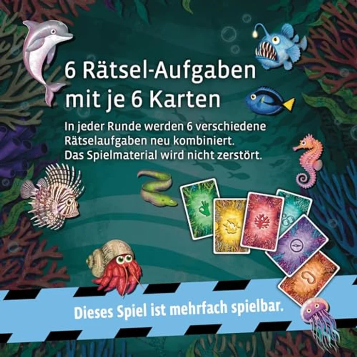 KOSMOS EXIT® Kids Rätselspaß im Meer, Experimentierkasten mit 36 Rätsel-Karten und wiederverwendbarem Spielmaterial für 1-4 Spieler ab 5 Jahren – Bild 7