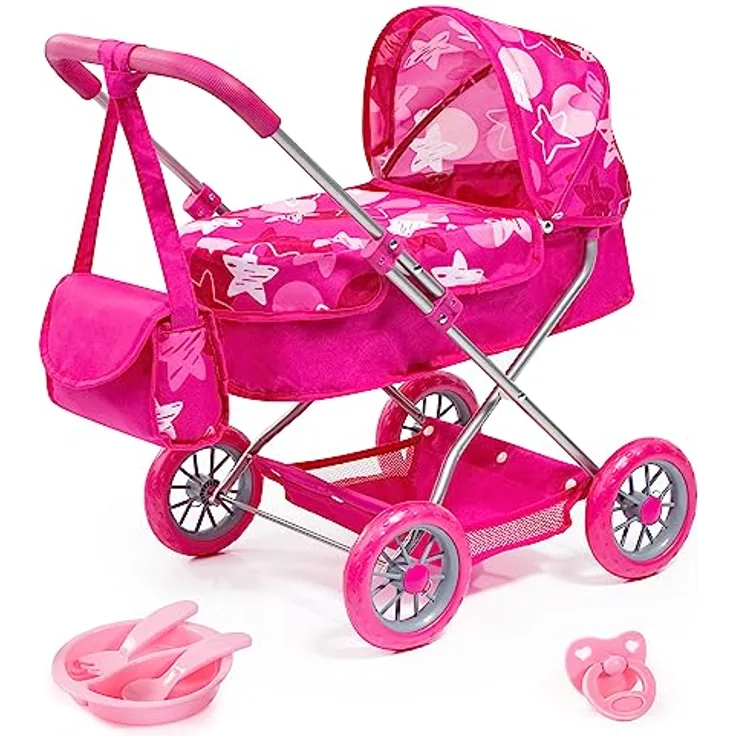 Bayer Design 12249AB Puppenwagen Smarty, Tasche, Schnuller, Zubehör