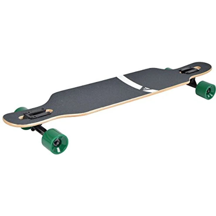 Apollo Longboard Flores, Twin-Tip Drop-Through Freeride Cruiser Board in Schwarz – Bild 2