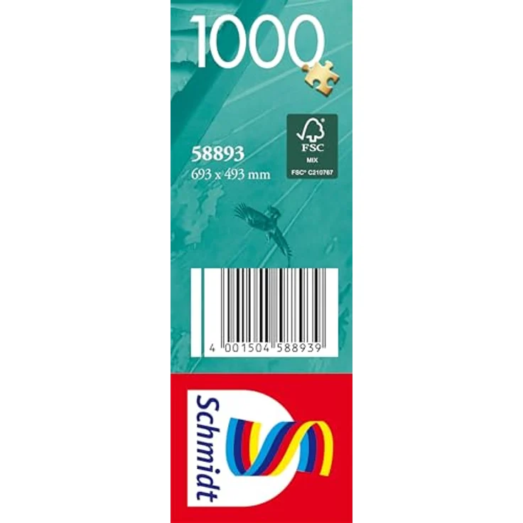 Schmidt Spiele 58893 Bergland-Veranda, 1000 Teile Puzzle mit spezieller Mattlack-Oberfläche und Leinenstruktur für perfektes Puzzelerlebnis – Bild 2