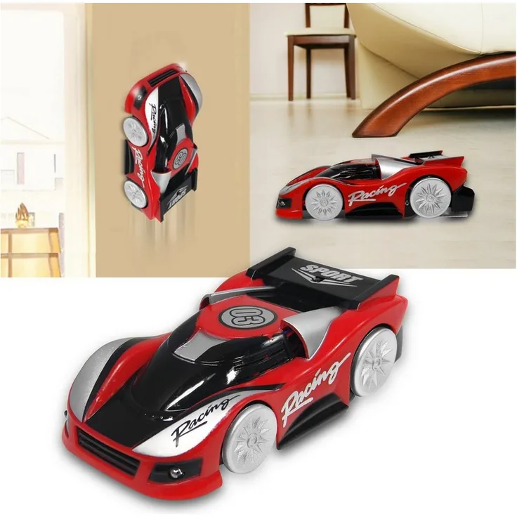 EAXUS RC-Auto Climb Car Ferngesteuertes Auto - Wall Climber, Spielzeugauto Fährt Wände und Decken Entlang, Rot od. Blau