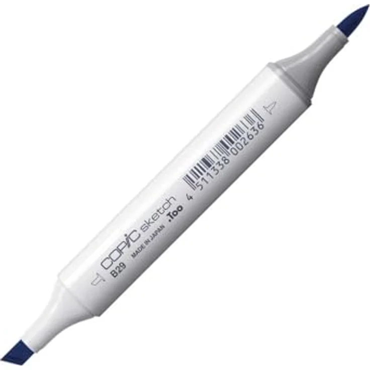 Copic Sketch Marker Typ B - 29, Ultramarine, professioneller Pinselmarker mit Super-Brush-Spitze und Medium-Broad-Spitze – Bild 1