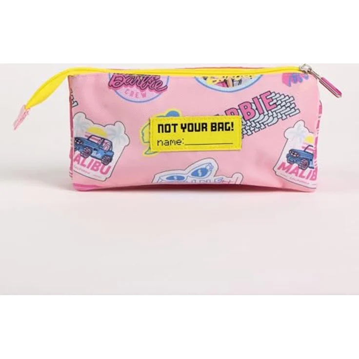 Barbie Federmäppchen, Schuletui mit 3 Fächern für Stifte und Zubehör, robustes Material – Bild 2