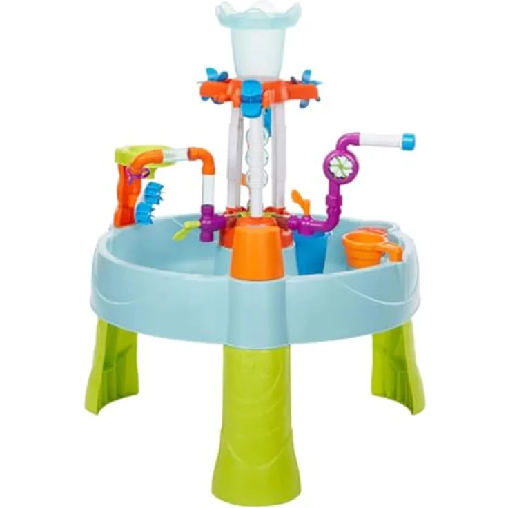 MGA Entertainment Little Tikes Wasserspieltisch, Wasserstraßen Spielstation für bis zu 3 Kinder, mit Wasserfall-Effekten und Zubehör