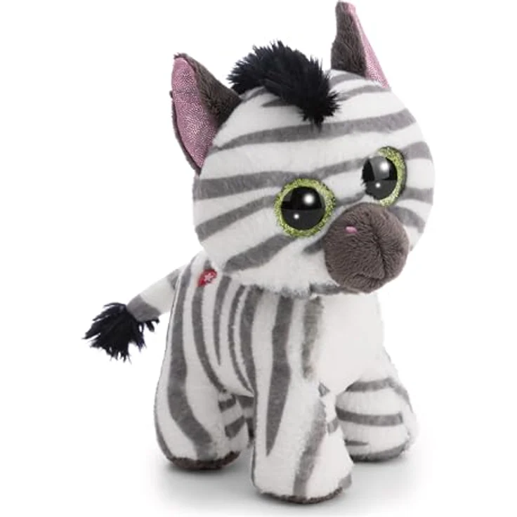NICI Kuscheltier GLUBSCHIS Zebra Mankalita, 15cm, weiß, weicher Plüsch mit Glitzeraugen, ideales Geschenk für Kinder und Erwachsene – Bild 1