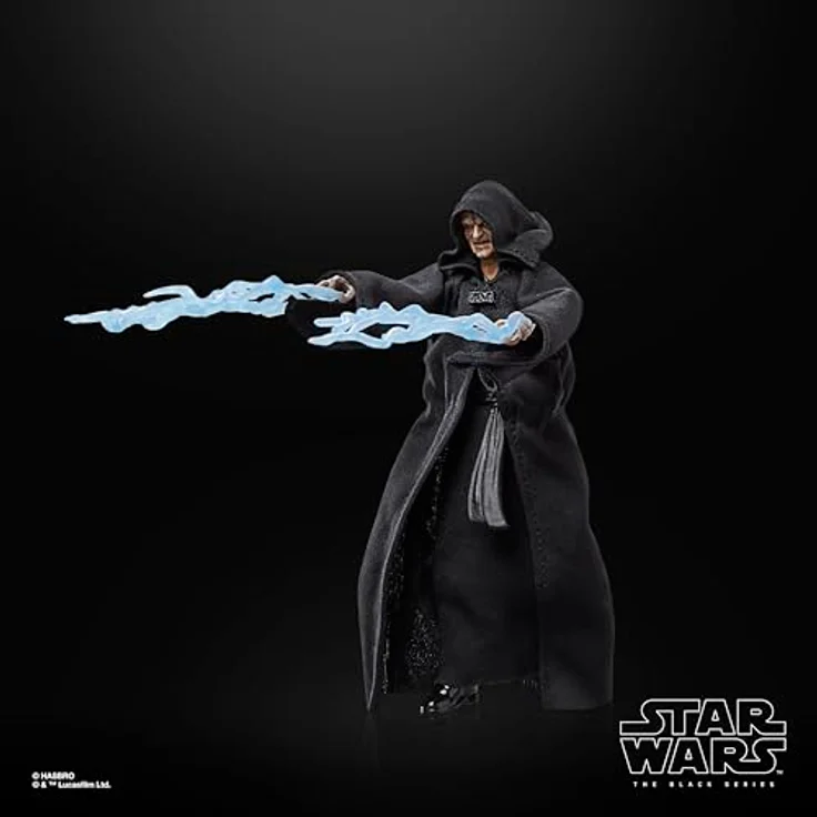 Star Wars The Black Series Imperator Palpatine & Thron, 15 cm Action-Figur mit 5 Accessoires, beweglich, Fensterschachtel-Verpackung – Bild 3