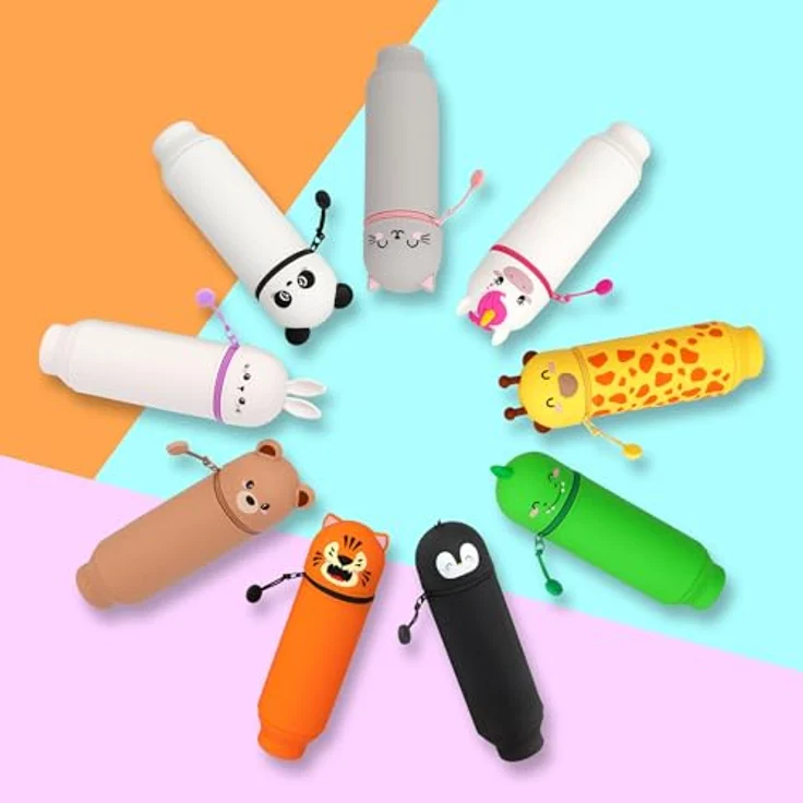 Legami Federmäppchen LEGAMI 2-IN-1, Motiv PANDA KAWAII, Silikon, REISSVERSCHLUSS, blau – Bild 5