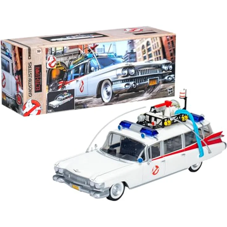 Hasbro Ghostbusters Plasma Series Ecto-1 (1984), Spielzeugfahrzeug mit beweglichen Rädern und öffnenden Türen, kompatibel mit 9,5 cm Actionfiguren – Bild 14