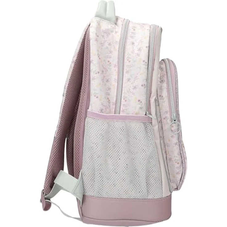 Depesche TOPModel Blooming Kitty Schulrucksack, Flieder, mit Model-Katze-Motiv, Blumenmuster, 2 Fächer, verstellbare Träger – Bild 3