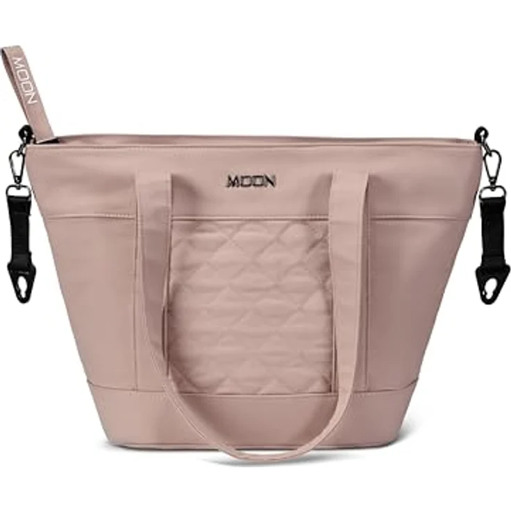 MOON Wickeltasche V-Shape, sand, 15 Liter Stauraum, inklusive Wickelunterlage und Flaschentasche, kinderwagenbefestigbar – Bild 2