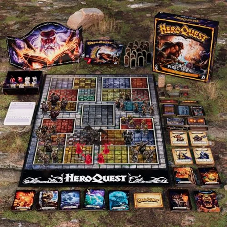 Avalon Hill HeroQuest First Light Game System, Brettspiel mit 10 Quests, 100+ Teilen und 4 Miniaturhelden - Englische Version – Bild 5