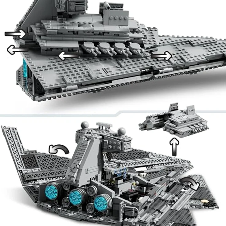 LEGO Star Wars Imperialer Sternzerstörer (75394); Bauspielzeug mit 7 LEGO Star Wars Minifiguren, detailgetreues Sternenschiff, kreatives Bau- und Spielset – Bild 3