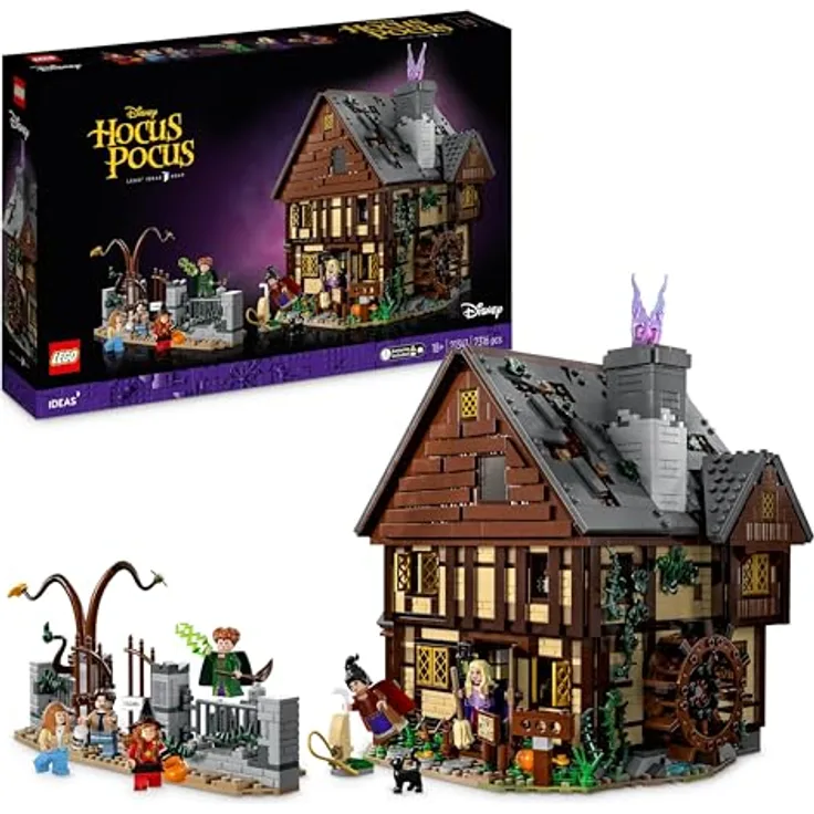 LEGO Ideas Hocus Pocus: Das Hexenhaus der Sanderson-Schwestern Set, Bausatz zum Sammeln für Erwachsene, 6 Minifiguren und Zubehör, Halloween-Deko, über 27 cm groß - Preisvergleich