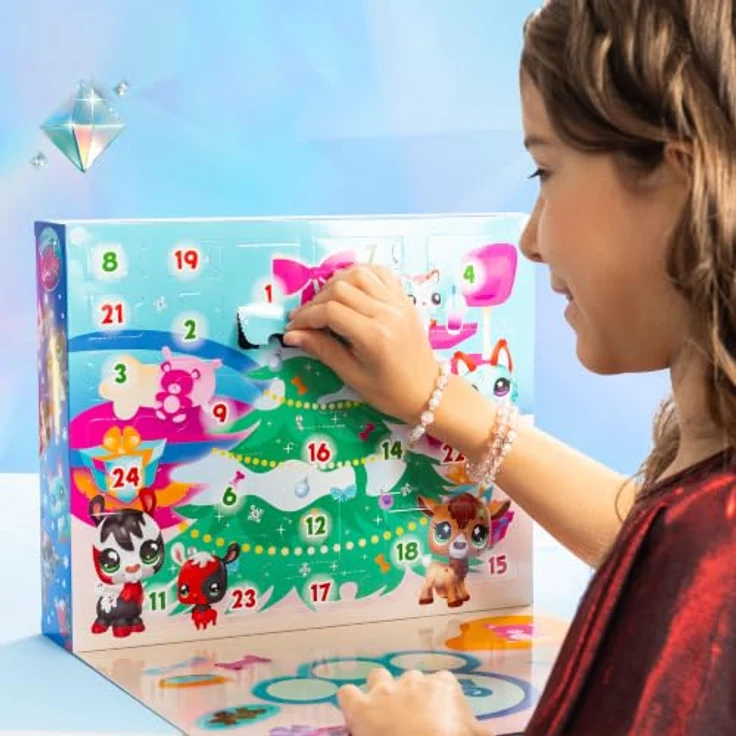 Littlest Pet Shop World of LPS Holiday Calendar, Adventskalender mit 8 exklusiven Wackeltieren, 16 saisonalen Accessoires und 24 weihnachtlichen Überraschungen – Bild 8