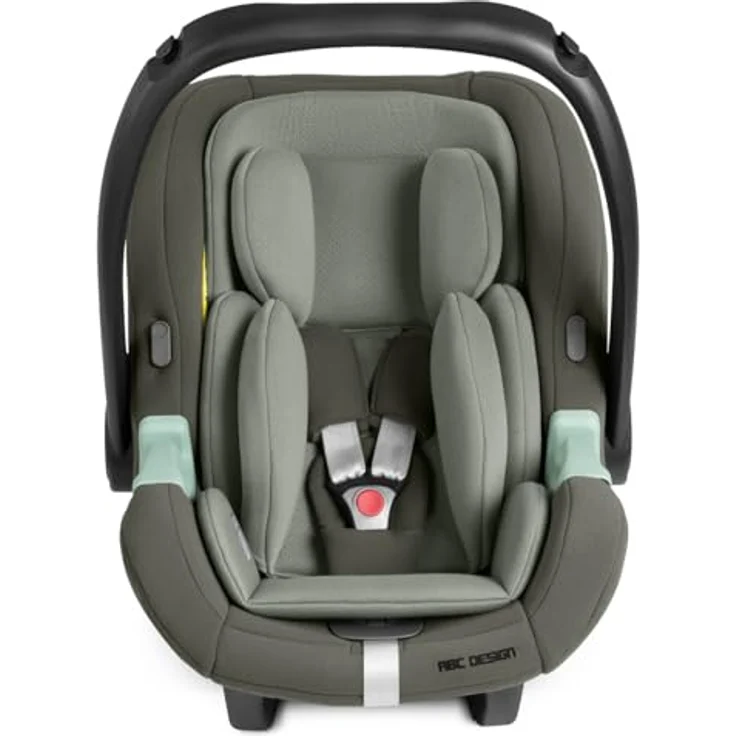 ABC Design Babyschale Tulip i-Size inkl. Sonnenverdeck & Sitzverkleinerer - Sage, Seitenaufprallschutz, mitwachsendes Gurtsystem, 3-Punkt-Gurtsystem – Bild 2