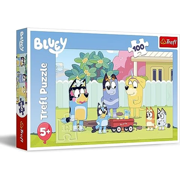 Trefl 16471 Bluey Kinderpuzzle, Mehrfarbig, 100 Teile, Puzzlespiel mit den Helden der Fernsehserie Bluey – Bild 1