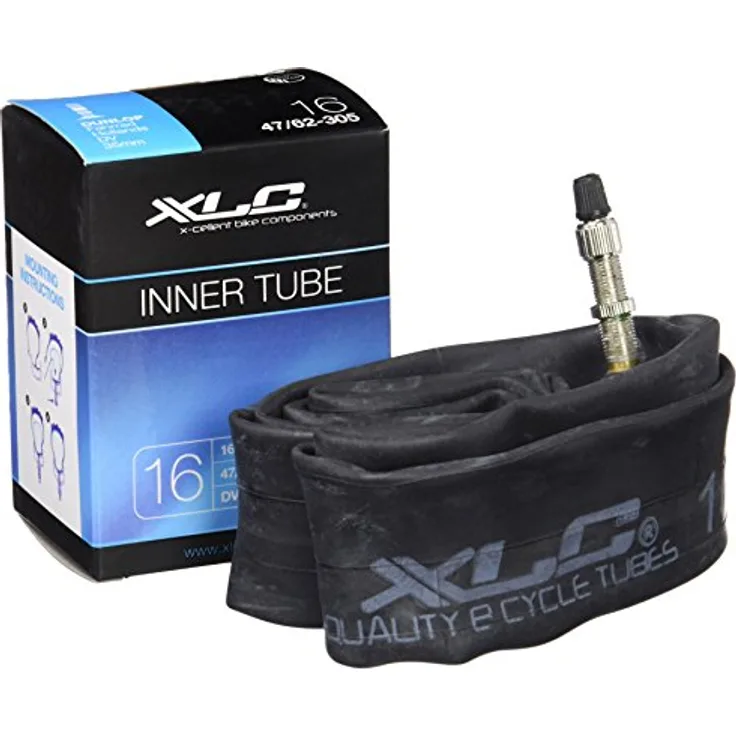 XLC Fahrradschlauch 16 x 1.75/2.125, Dunlopventil 32 mm, Kinderfahrrad Zubehör