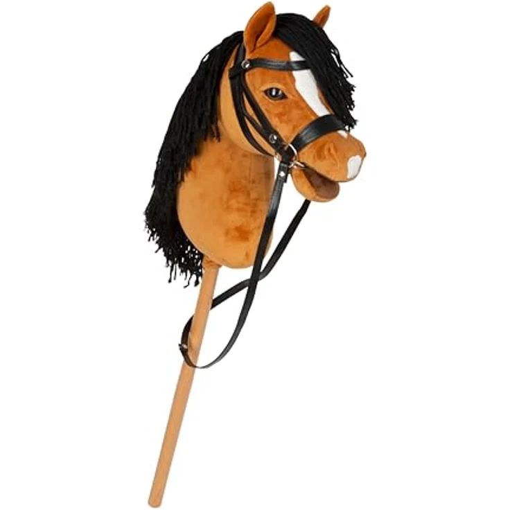Small Foot Steckenpferd Hobby Horse Melodie, braun, inkl. Halfter, Trense & Führstrick, für aktives Hobby Horsing – Bild 2