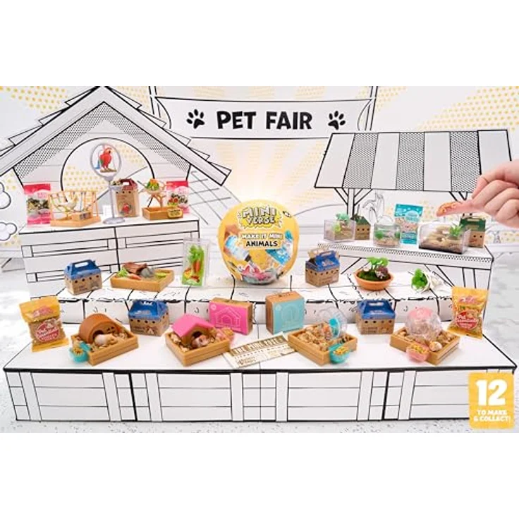 MGA ENTERTAINMENT MGA's Miniverse Kreativset - Make It Mini Animals mit 12 verschiedenen Tieren und UV-härtendem Zubehör, sortierte Lieferung – Bild 3