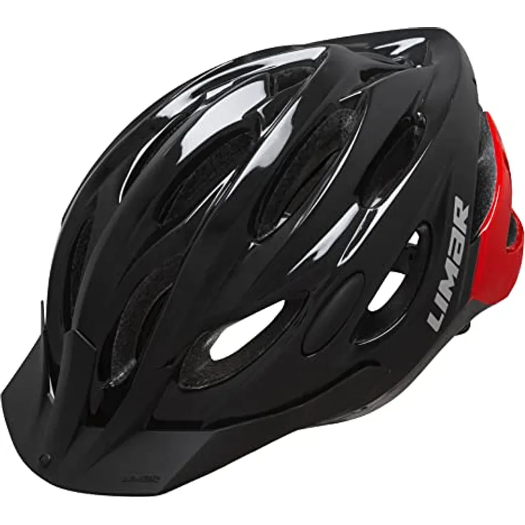 Limar Unisex – Erwachsene Scrambler Fahrradhelm, Black red, L mit optimaler Sicherheit und Komfort