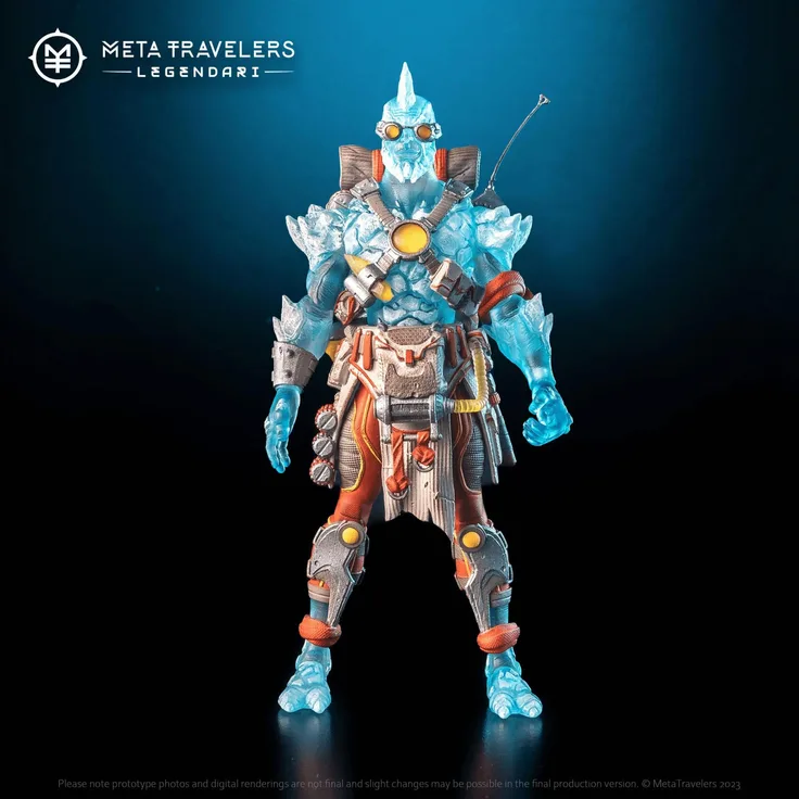 MetaTravelers Legendari Actionfigur 1/10 Meld Master, detailreiche Figur mit Zubehör, 18 cm