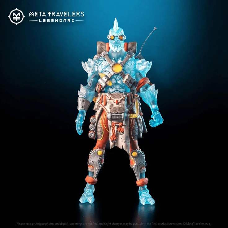 MetaTravelers Legendari Actionfigur 1/10 Meld Master, detailreiche Figur mit Zubehör, 18 cm