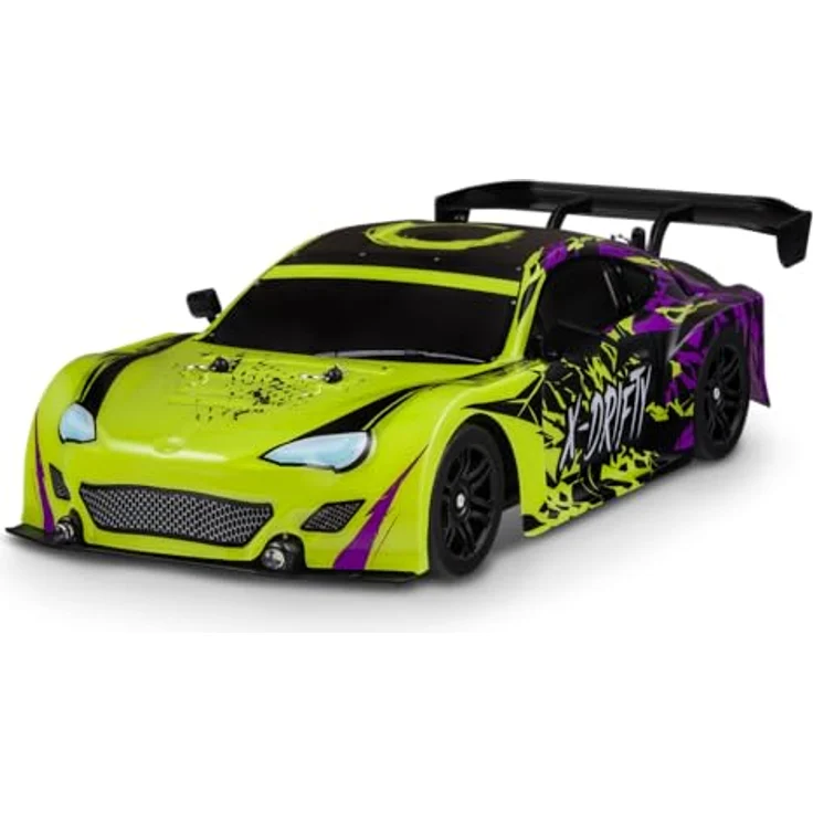 Overmax X-Drifty Ferngesteuertes RC Auto für Kinder ab 3 Jahren, Drift Car 1:16, 20 km/h, Reichweite bis zu 80 m, 4WD, 2 Batterien 500 mAh Radsatz, Hindernis-Set Aufkleber – Bild 1