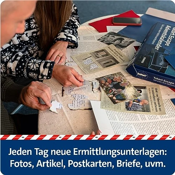 FRANZIS 67197 - Tatort Adventskalender, Tod unter dem Weihnachtsstern, Escape Room Adventskalender mit 24 spannenden Rätseln für die Adventszeit – Bild 6