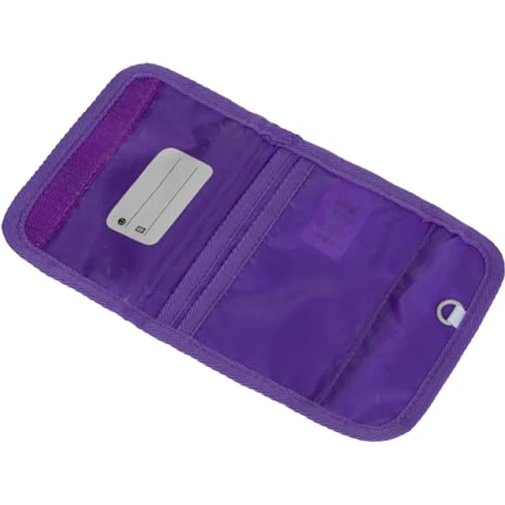 Baagl Brustbeutel Kinder, Geldbörse für Mädchen mit Münzfach und Kordel, Herzdesign, 14,5 x 8,5 cm, strapazierfähiges Polyester – Bild 3