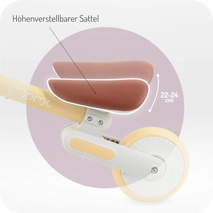 MoMi Laufrad Dex 6 Zoll, Klappbares Laufrad mit 2-facher Höhenverstellung, für Kinder 12-36 Monate, max. Belastbarkeit 20 kg – Bild 5