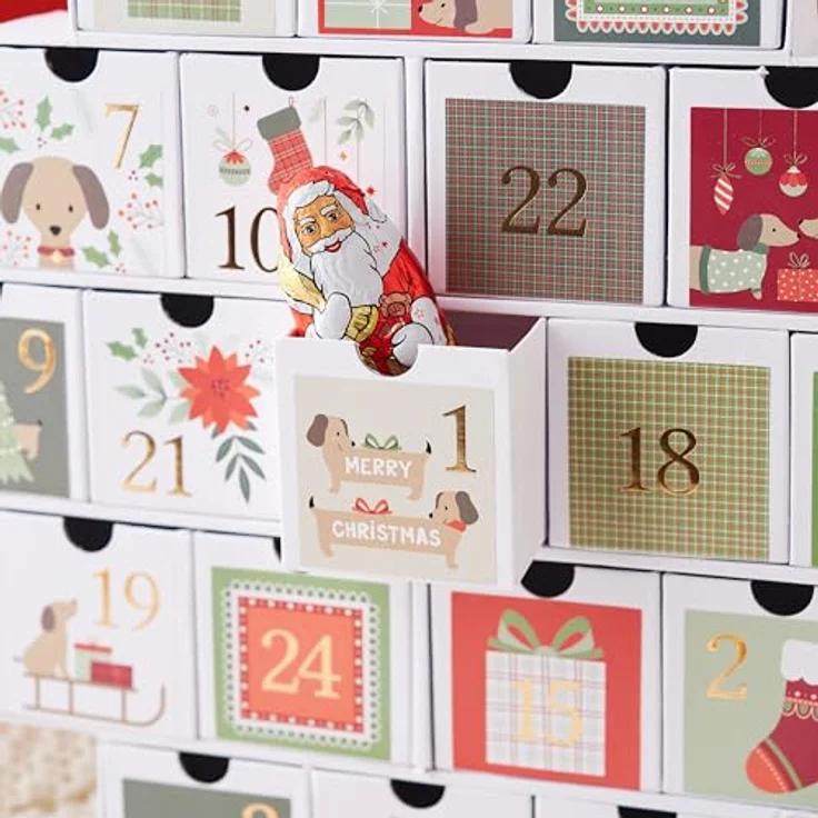 VBS Adventskalender Tannenbaum, Karton, Weiß, H ca. 45 cm, DIY Bastelset – Bild 8