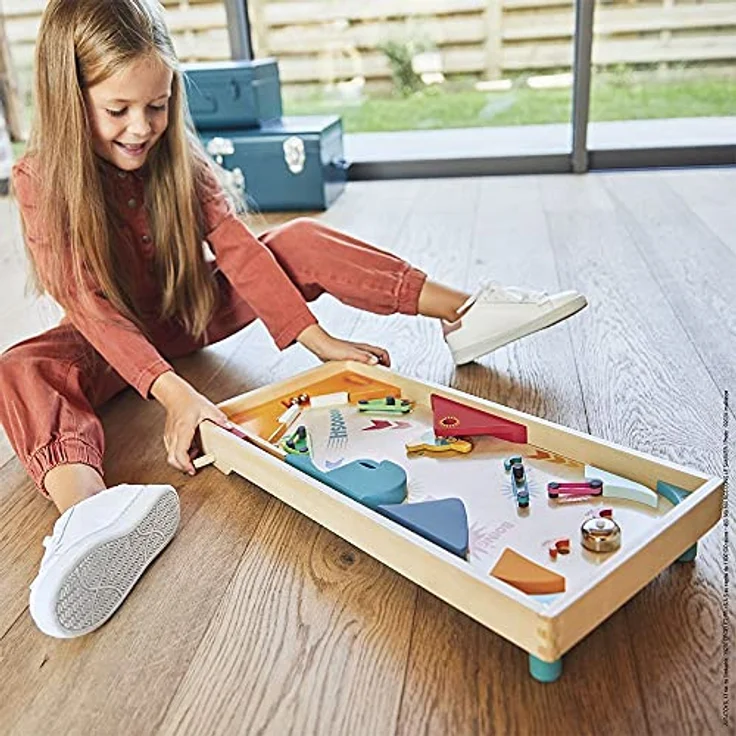 Janod - Retro-Flipper aus Holz - Gesellschaftsspiele Kind - Geschicklichkeitsspiel Fördert strategisches Denken und Konzentration - FSC-zertifiziert - Ab 5 Jahren, J02088 – Bild 5