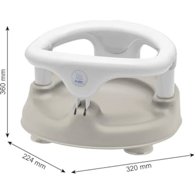 Rotho Babydesign Badewannensitz, vielseitiger Badesitz für Kinder ab 7 Monaten, beige, mit hoher Mobilität und rutschfester Sitzfläche – Bild 2