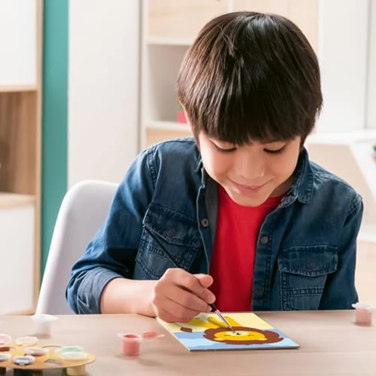 Ravensburger Verlag GmbH Malen nach Zahlen CREART® - Kleiner Löwe, Malvorlagen mit farbigen Motivlinien und 5 Acrylfarben, ab 7 Jahren – Bild 3