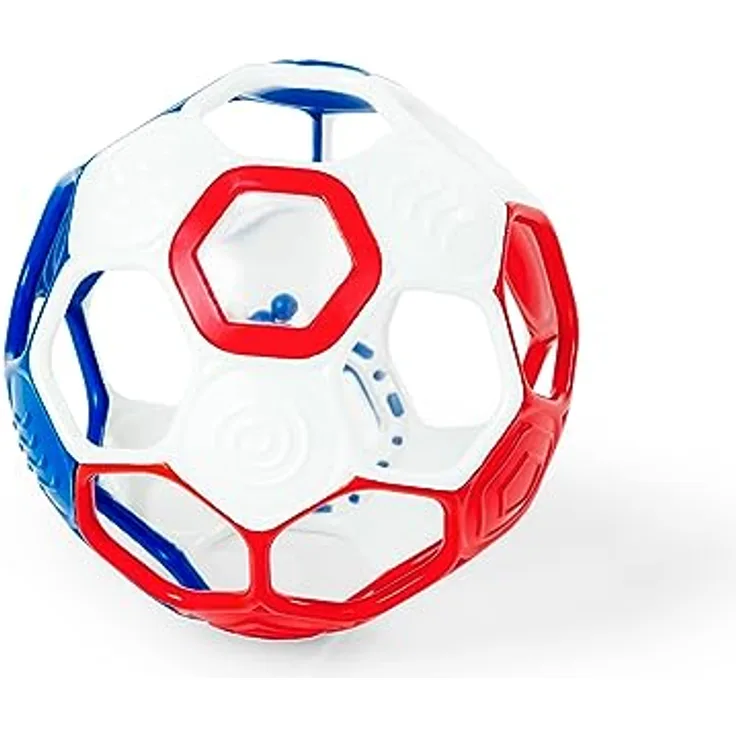 Oball Soccer, Babyspielzeug Fußball in rot/weiß/blau