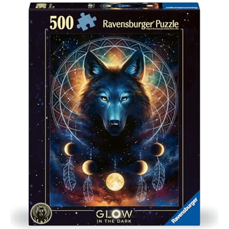 Ravensburger Puzzle 12000442 - Leuchtender Wolf - 500 Teile Puzzle für Erwachsene und Kinder ab 12 Jahren, Tier-Puzzle Wolf, Erdebraun Oder Gedämpfte Naturtöne – Bild 2