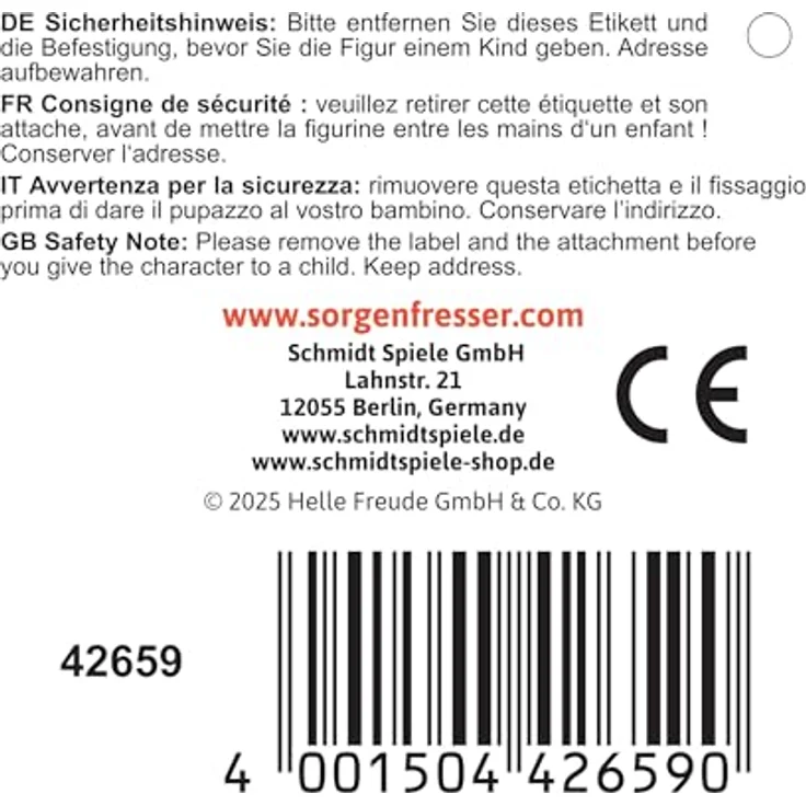 Schmidt Spiele 42659 Sorgenfresser YingYang 23 cm Plüschfigur, Hochwertiger Plüsch, Handwaschbar, ab 0 Jahren – Bild 2
