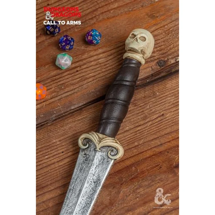 Burgschneider Dungeons & Dragons Schaumstoff-Dolch Rogue, 45 cm mit Totenkopfgriff und texturierter Klinge, für LARP und Cosplay – Bild 7